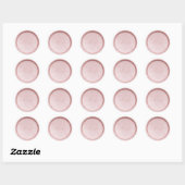 Rond Sticker Monogram Blush Metallic Wax Seal (Feuille)