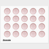 Rond Sticker Monogram Blush Metallic Wax Seal (Feuille)
