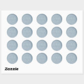 Rond Sticker Monogram Dusty Blue Wax Seal (Feuille)
