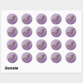 Rond Sticker Monogram J de Parties scintillant violet e (Feuille)