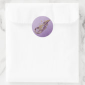 Rond Sticker Monogram J de Parties scintillant violet e (Sac)