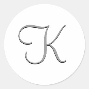 Rond Sticker Monogram - "K" personnalisable