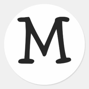 Rond Sticker Monogram M Mariage Seal