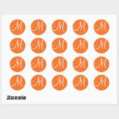 Rond Sticker Monogram Mariage Monogram (Feuille)