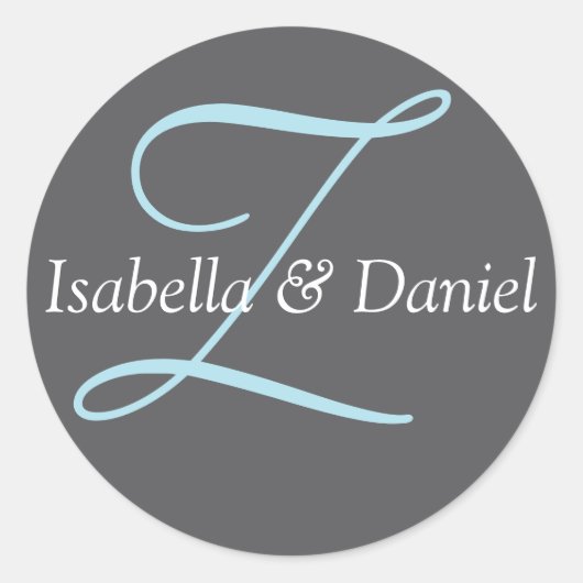Rond Sticker Monogram Mariage Monogram (Devant)