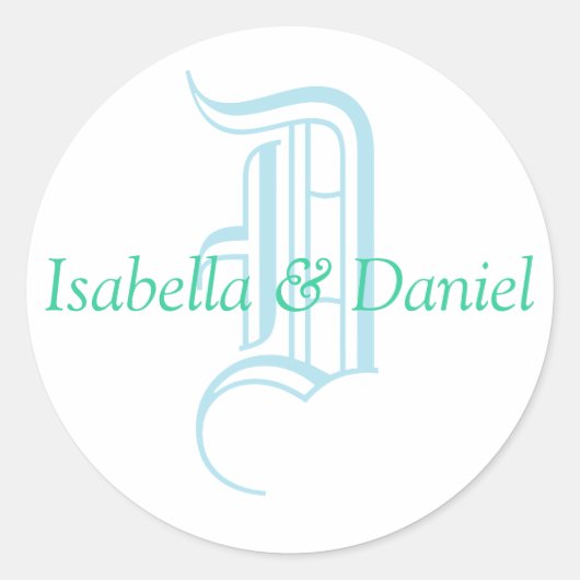 Rond Sticker Monogram Mariage Monogram (Devant)