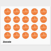Rond Sticker Monogram Mariage Monogram (Feuille)