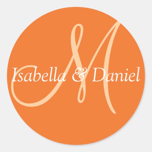 Rond Sticker Monogram Mariage Monogram (Devant)