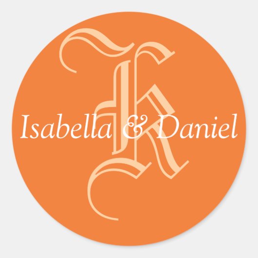 Rond Sticker Monogram Mariage Monogram (Devant)