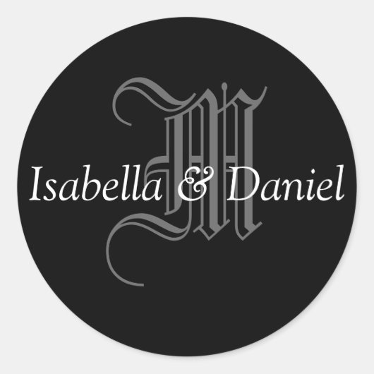 Rond Sticker Monogram Mariage Monogram (Devant)
