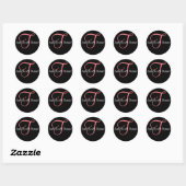 Rond Sticker Monogram Mariage Monogram (Feuille)