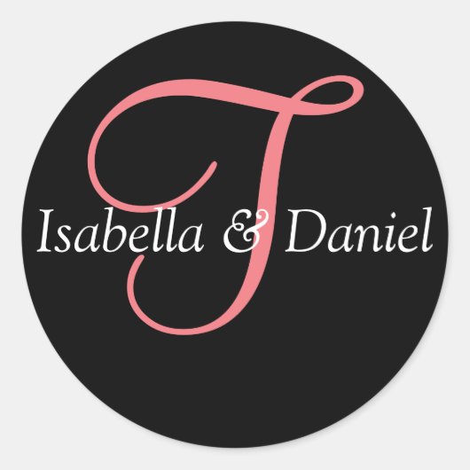 Rond Sticker Monogram Mariage Monogram (Devant)