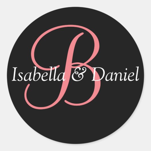 Rond Sticker Monogram Mariage Monogram (Devant)