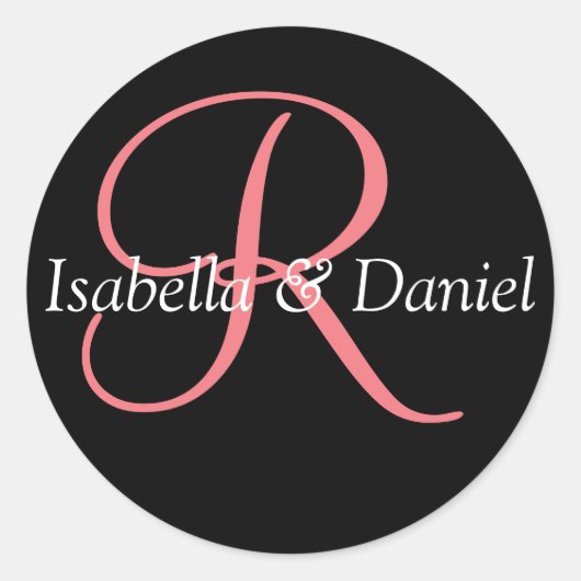 Rond Sticker Monogram Mariage Monogram (Devant)