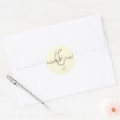 Rond Sticker Monogram Mariage Monogram (Enveloppe)