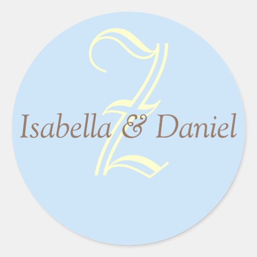 Rond Sticker Monogram Mariage Monogram (Devant)