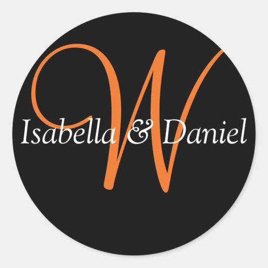 Rond Sticker Monogram Mariage Monogram (Devant)