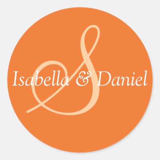 Rond Sticker Monogram Mariage Monogram (Devant)