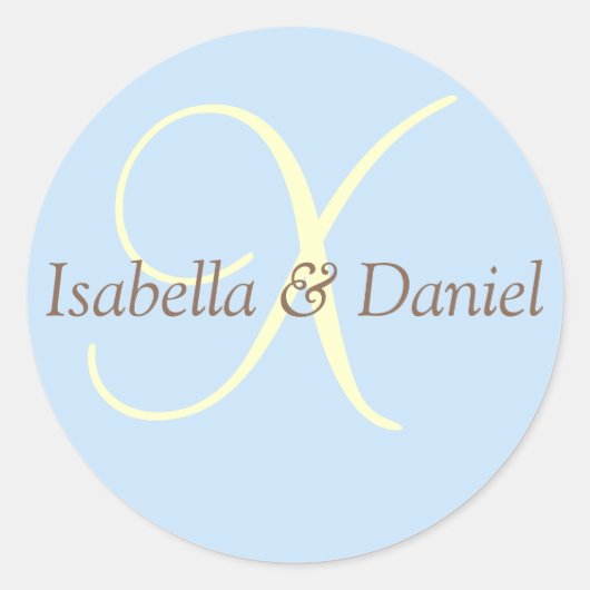 Rond Sticker Monogram Mariage Monogram (Devant)