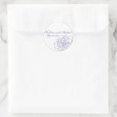 Rond Sticker Monogram Mariage Peony (Sac)