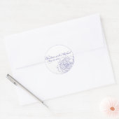 Rond Sticker Monogram Mariage Peony (Enveloppe)