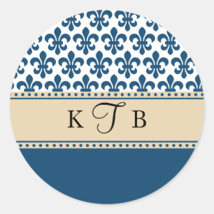 Rond Sticker Monogram mariage - Personnalisez-le !