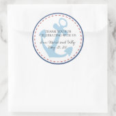 Rond Sticker Monogram mariage - Personnalisez-le ! (Sac)