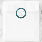 Rond Sticker Monogram Motif Turquoise et Or (Sac)