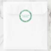 Rond Sticker Monogram Motif Turquoise et Or Opale (Sac)