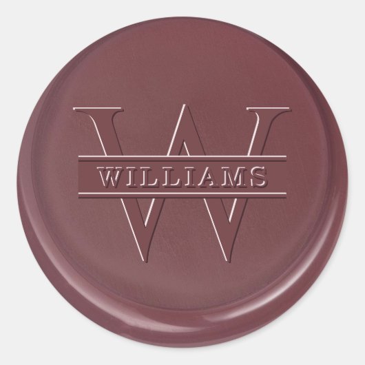 Rond Sticker Monogram Mulberry Wax Seal (Devant)