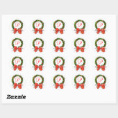 Rond Sticker Monogram P Mariage décembre (Feuille)