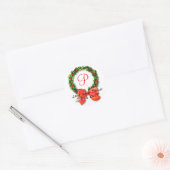 Rond Sticker Monogram P Mariage décembre (Enveloppe)