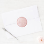 Rond Sticker Monogram Pink Wax Seal (Enveloppe)
