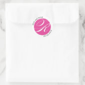 Rond Sticker Monogram pour Trish et Brian (Sac)