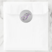 Rond Sticker Monogram S pour Parties scintillant violet (Sac)