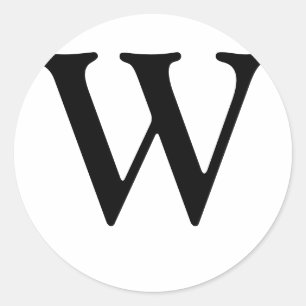 Rond Sticker Monogram W Mariage Seal