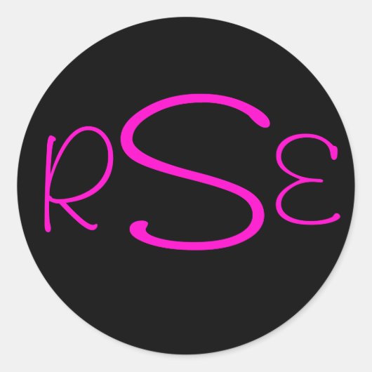 Rond Sticker monogramme (Devant)