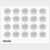 Rond Sticker Monogramme (Feuille)
