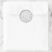 Rond Sticker Monogramme Argent (Sac)