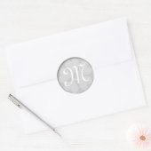 Rond Sticker Monogramme Argent (Enveloppe)
