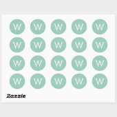 Rond Sticker Monogramme Confetti Argent (Feuille)
