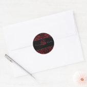 Rond Sticker Monogramme de mariée Vampire B2 (Enveloppe)