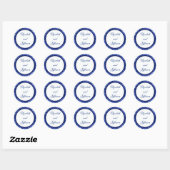 Rond Sticker Monogramme Feuille William Morris (Feuille)
