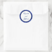 Rond Sticker Monogramme Feuille William Morris (Sac)