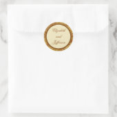 Rond Sticker Monogramme Feuille William Morris (Sac)