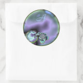 Rond Sticker Monogramme Initial Abalone Look (Sac)
