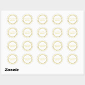 Rond Sticker Monogramme Mariage Gold (Feuille)