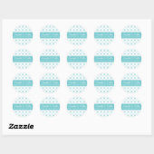 Rond Sticker Monogramme Motif (Feuille)