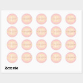 Rond Sticker Monogramme pour fille Stardust (Feuille)