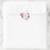 Rond Sticker Monogramme Rose Floral (Sac)